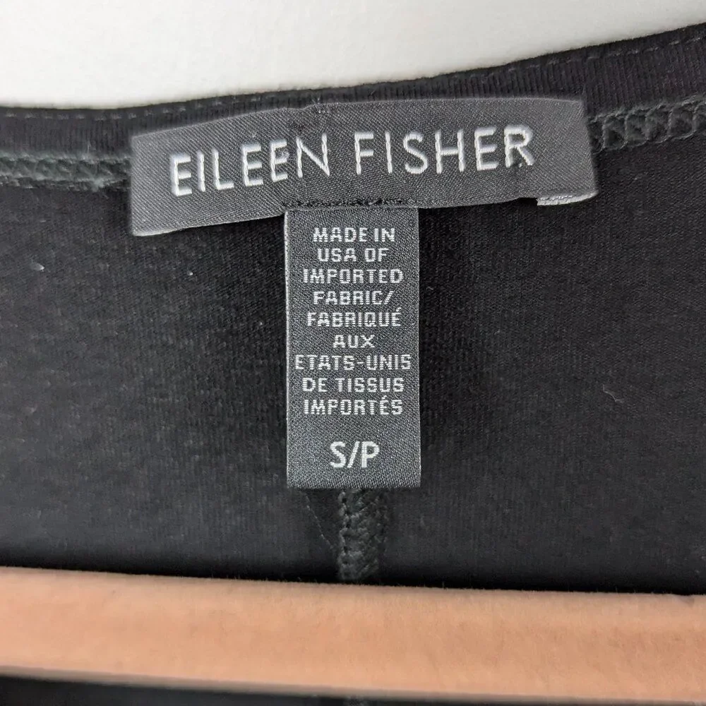 EILEEN FISHER | Black Long Sleeve Jersey Dress Size S
